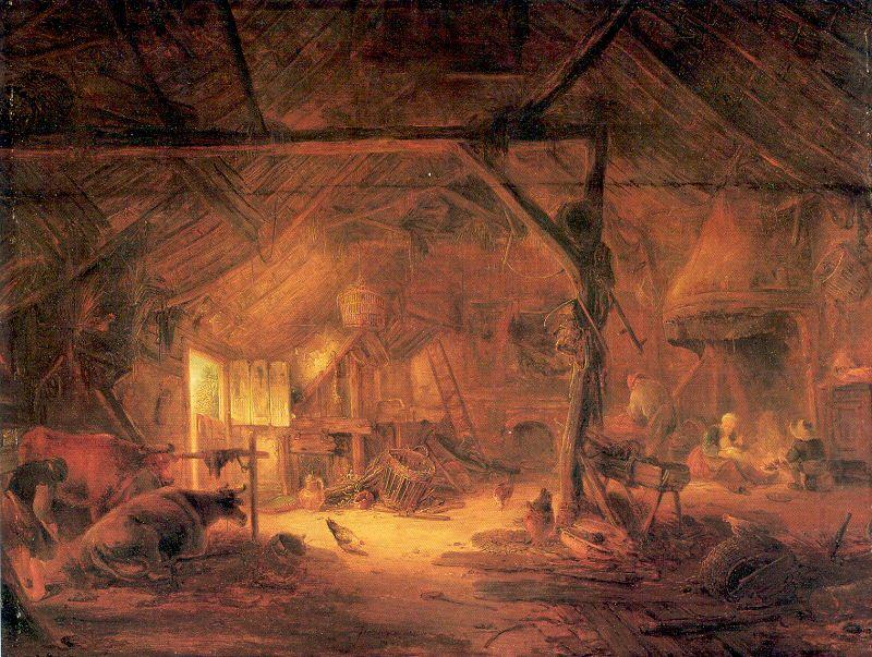 Barn Interior, Ostade, Isaack Jansz. van